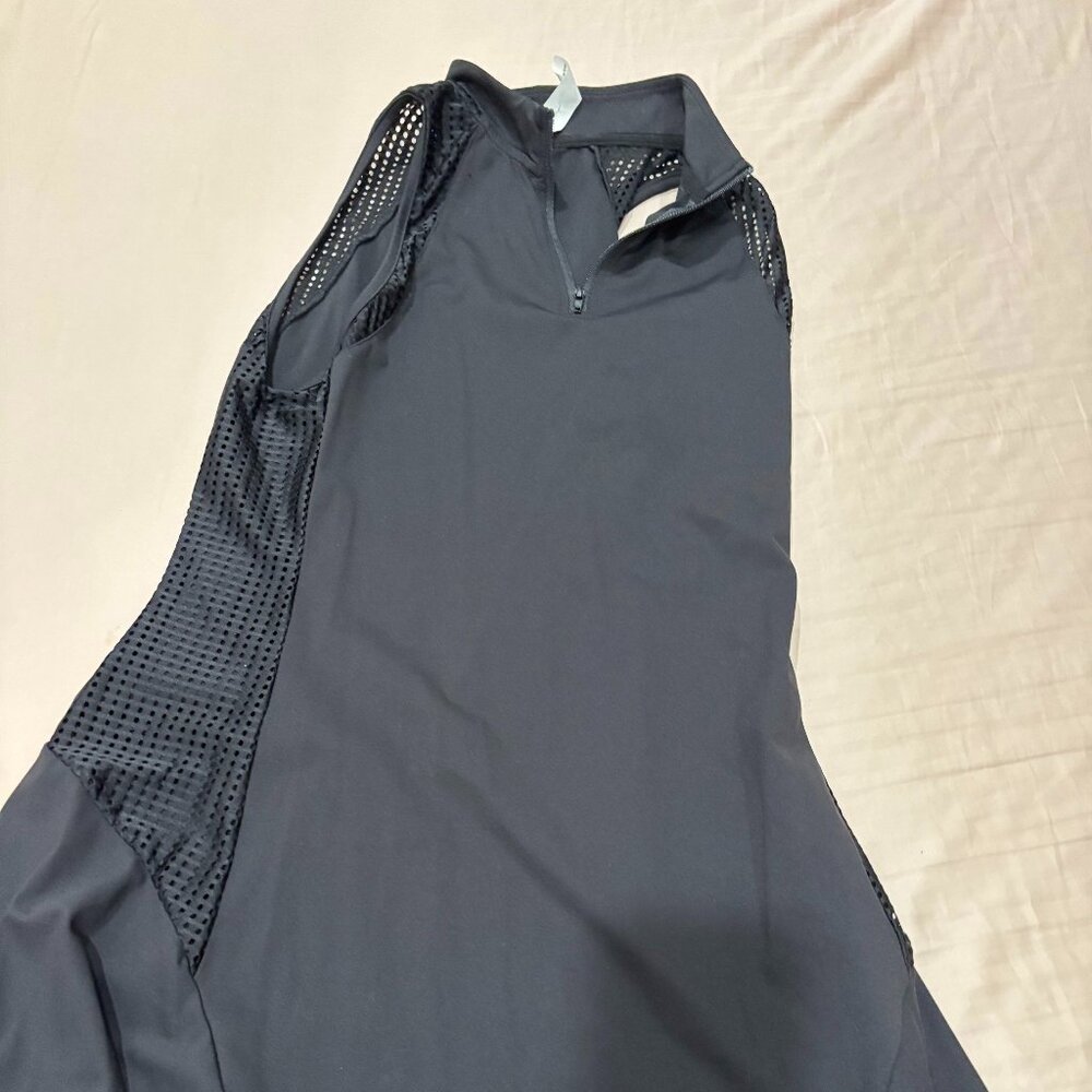 Black Tennis Dress with Perforations